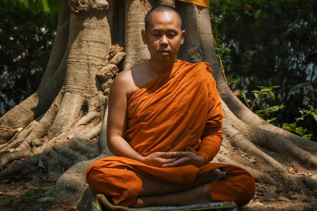 medidating monk