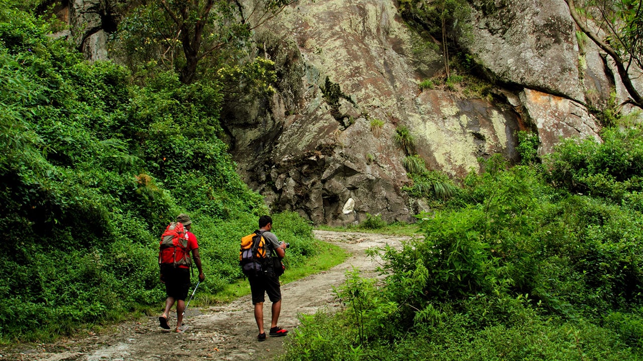 Walking track from Hanthana to Nuwara Eliya